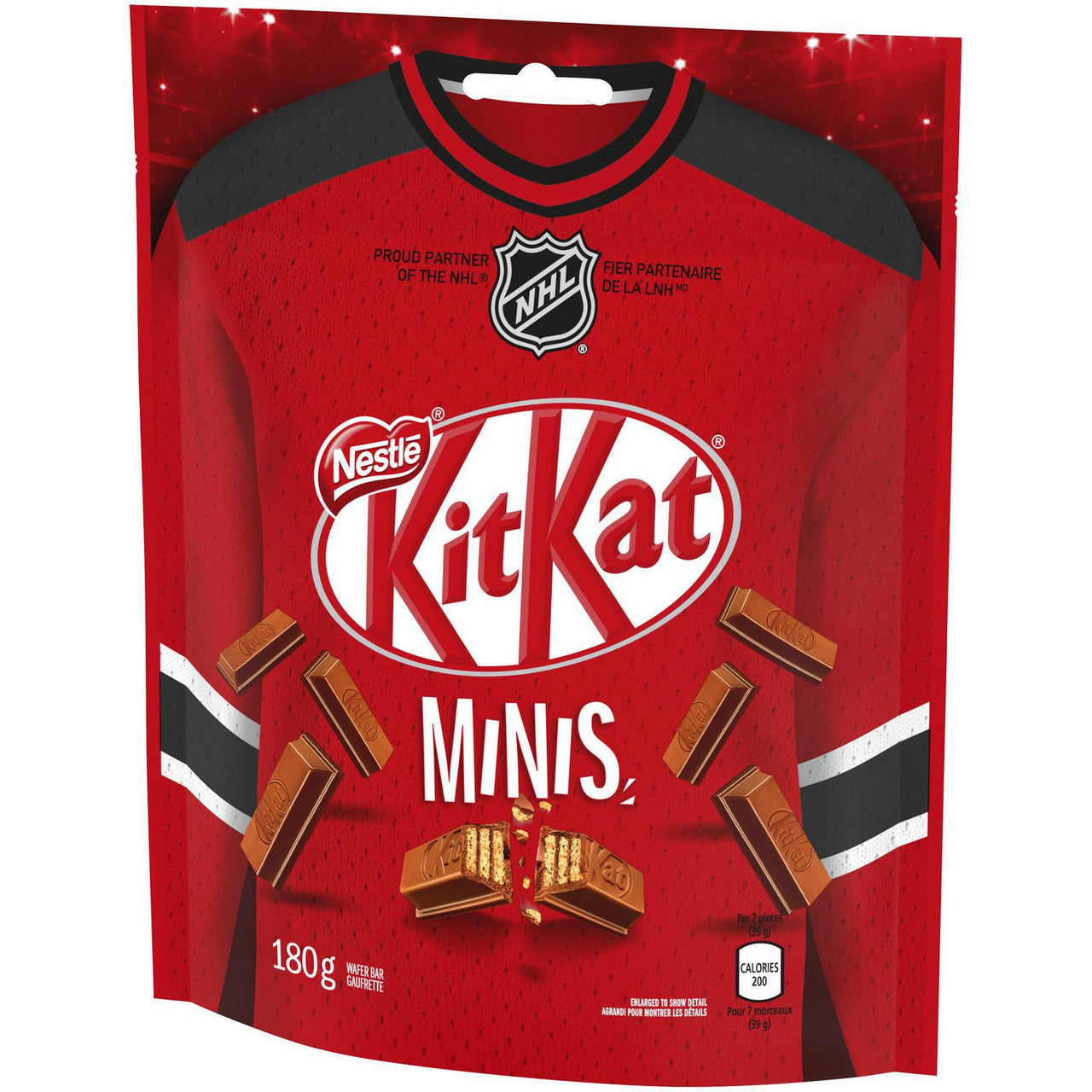 Nestlé Kit Kat Minis – 180g (6.3 oz) Pouch NHL promo Right side